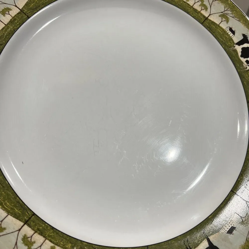 3 Sakura Warren Kimble Animal Collection Dinner Plates Horse Cow Pig Sheep